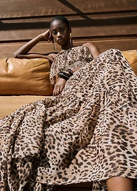 Leopard-print maxi-dress