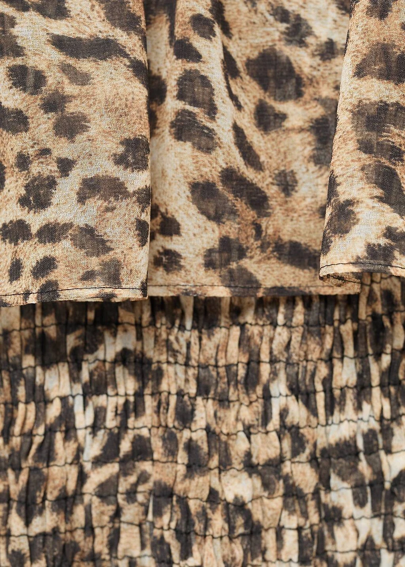 Leopard-print maxi-dress