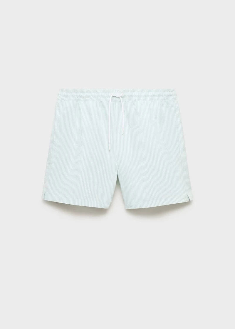 Seersucker swimming trunks