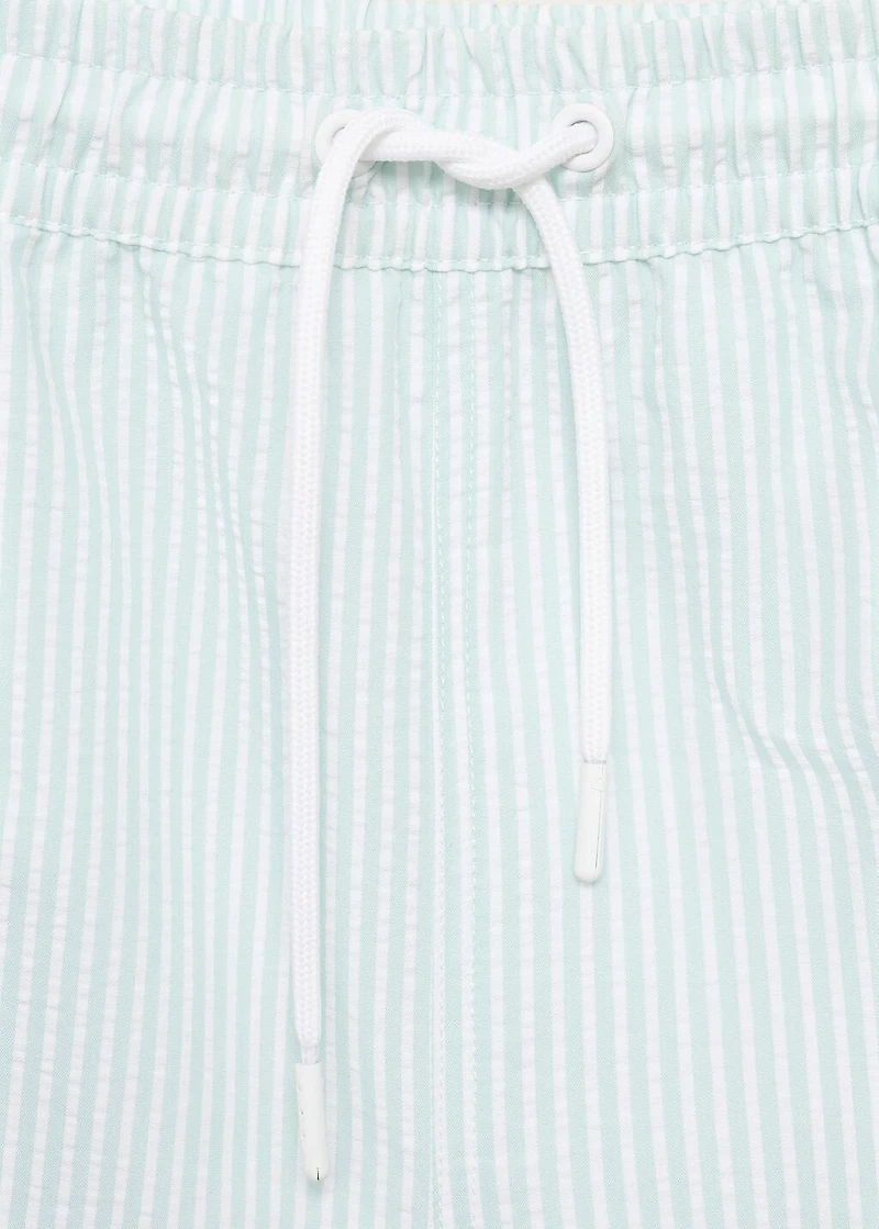 Seersucker swimming trunks