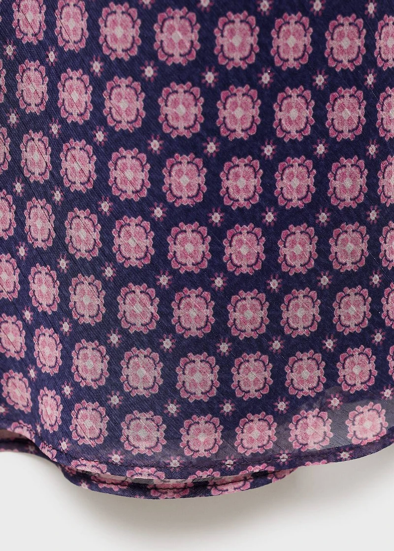 Flowy printed skirt