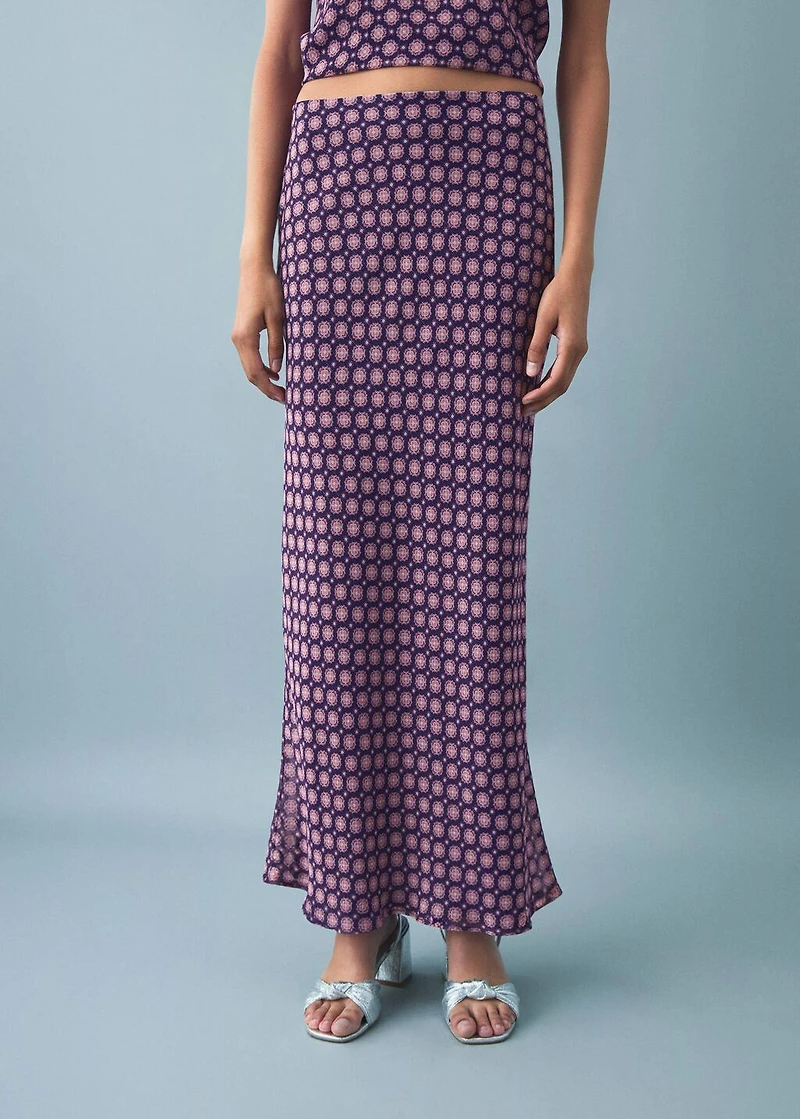 Flowy printed skirt