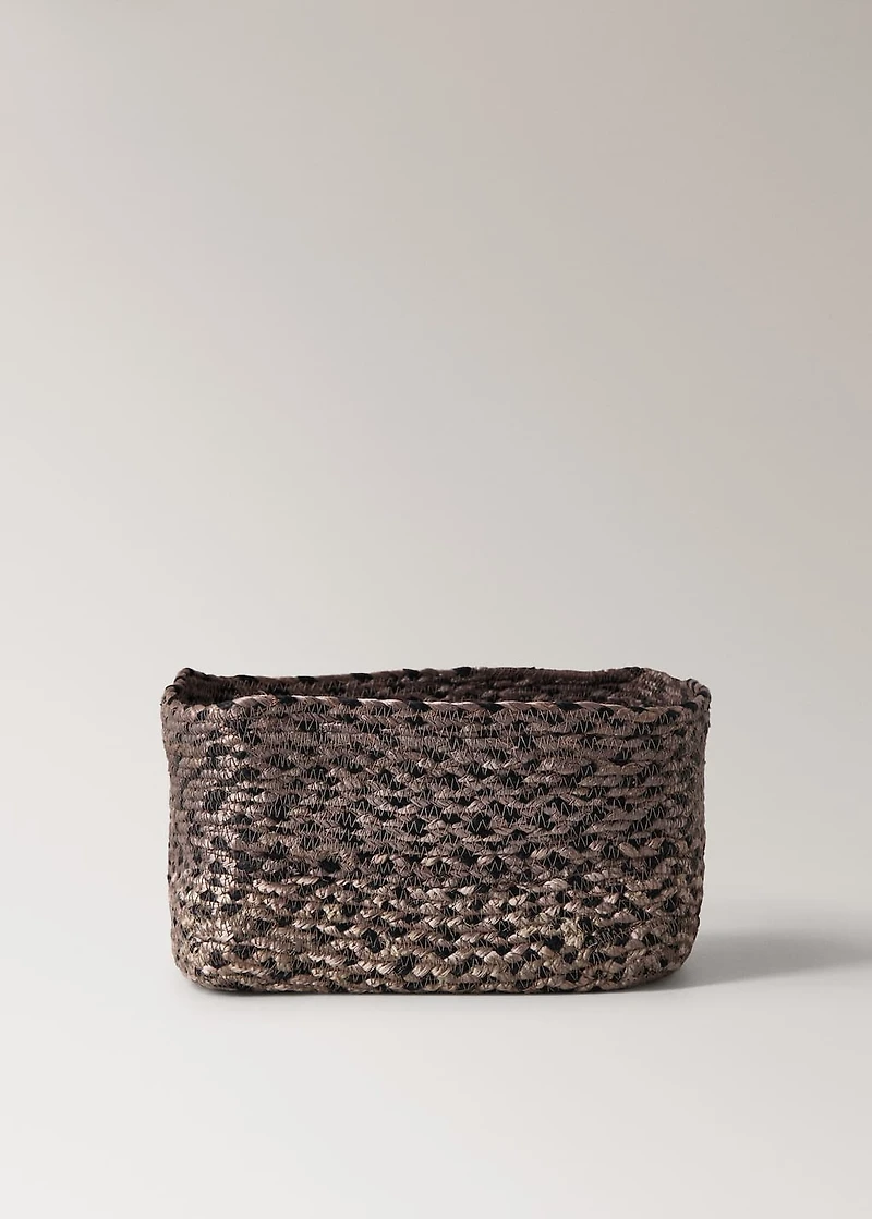 Medium melange jute basket
