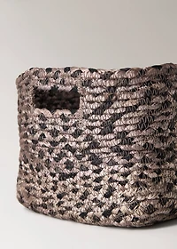 Medium melange jute basket