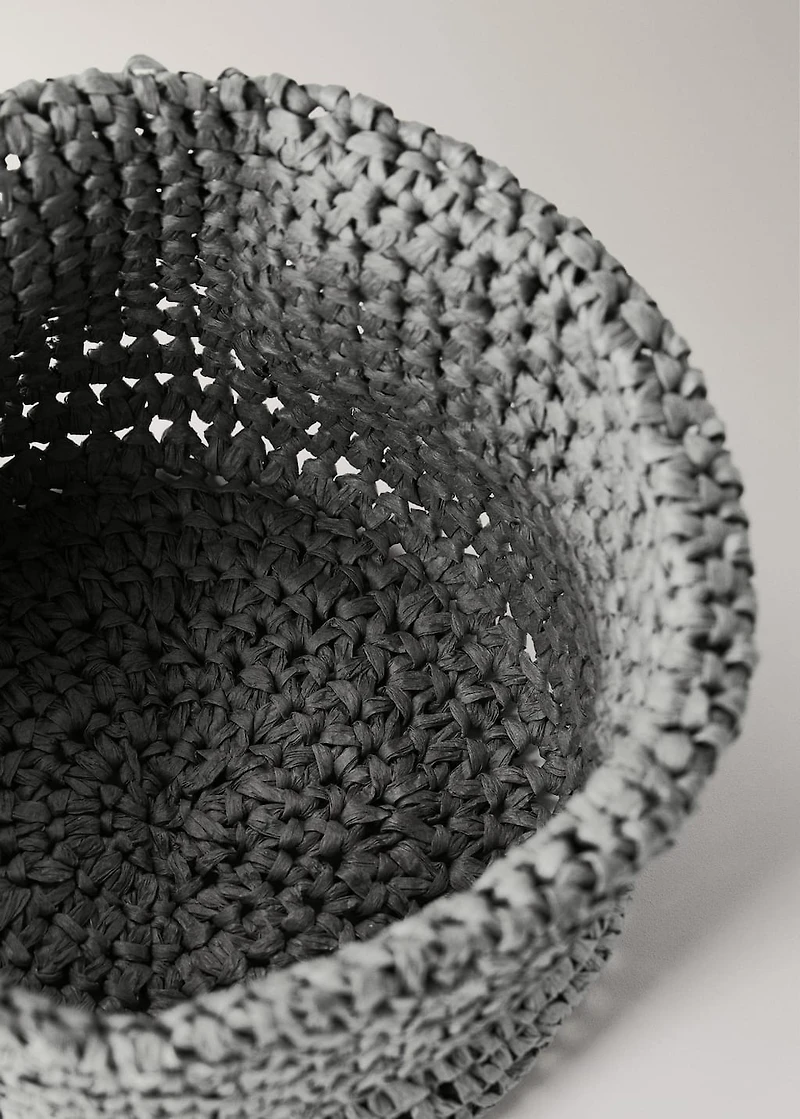 Crochet paper basket