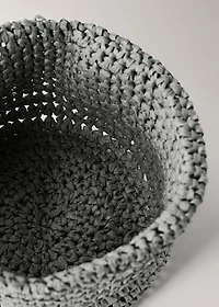 Crochet paper basket