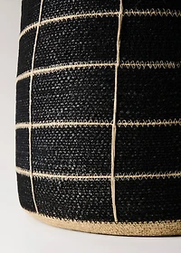 Large check seagrass basket