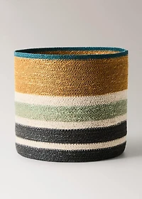 Medium multi-coloured seagrass basket