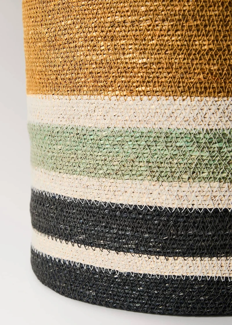 Medium multi-coloured seagrass basket