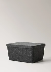 Rectangular felt box with lid