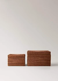 Medium thin rattan box