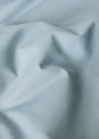 Cotton percale duvet cover with linen trim for 135/140 cm bed