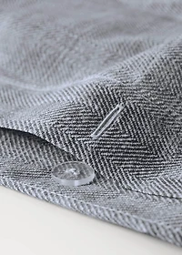 200-thread count percale cotton herringbone-print duvet cover for cm bed