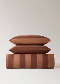 500-thread cotton percale striped duvet cover for 150/160 cm bed