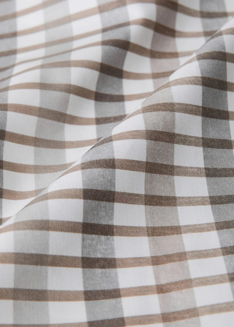 200-thread count percale cotton checked-print duvet cover for cm bed