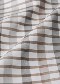 200-thread count percale cotton checked-print duvet cover for cm bed