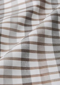 200-thread count percale cotton checked-print duvet cover for 180/200 cm bed