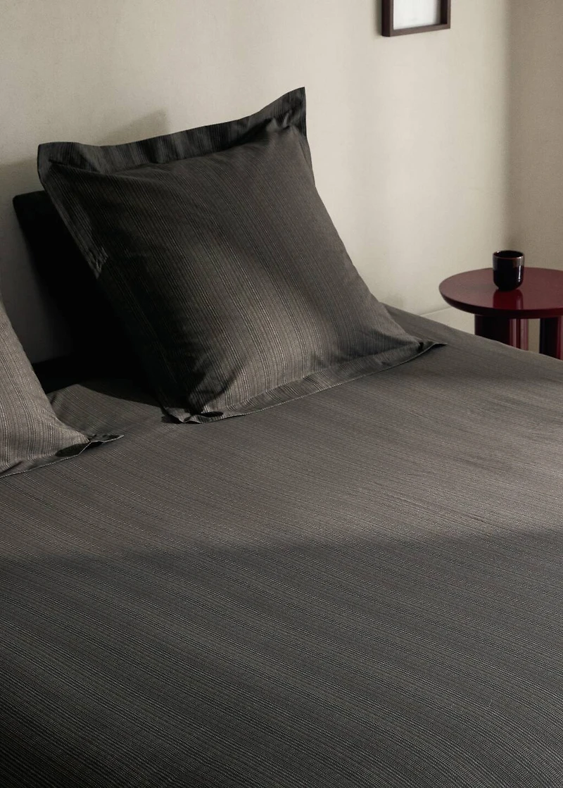Percale cotton tailored-print duvet cover for cm bed