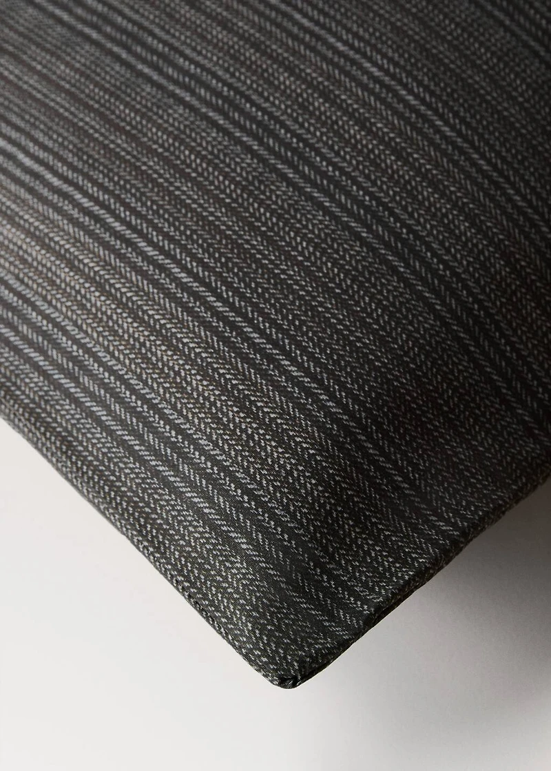 Percale cotton tailored-print duvet cover for 150/160 cm bed