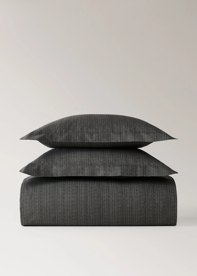 Percale cotton tailored-print duvet cover for 180/200 cm bed