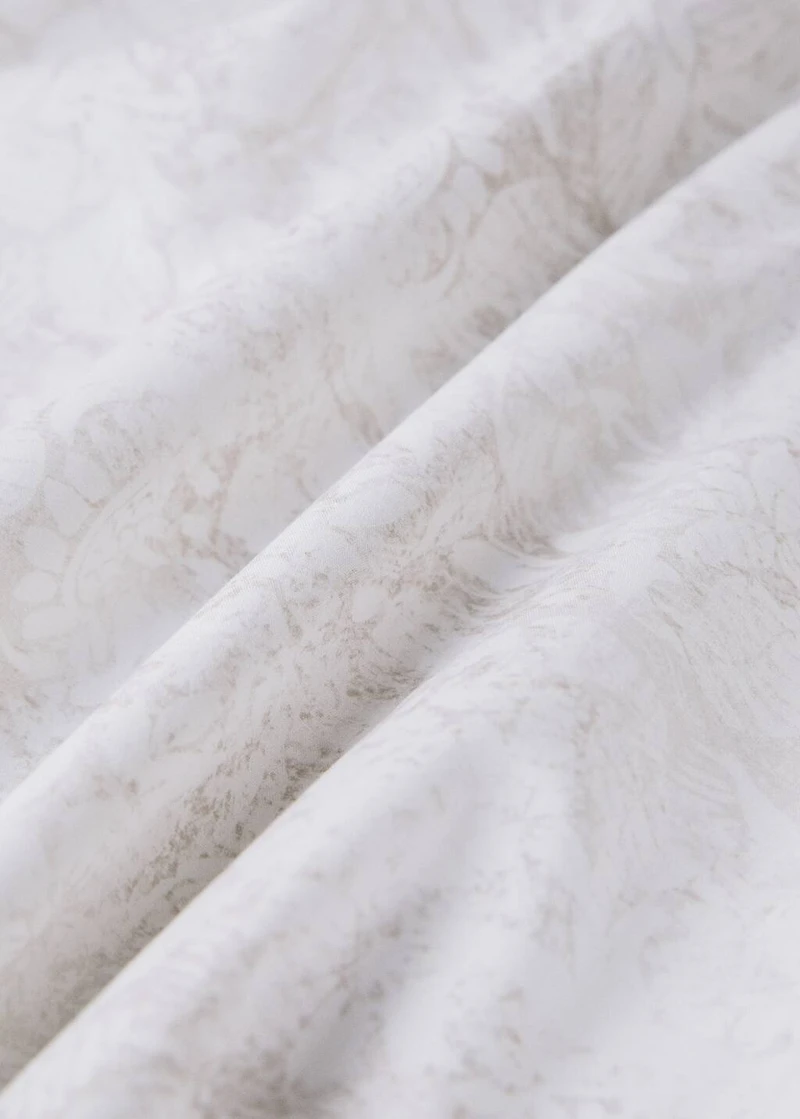 Percale cotton duvet cover with blurred floral print for cm bed