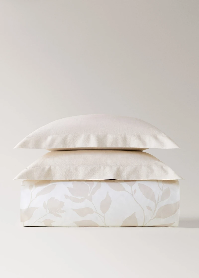 200-thread count percale cotton floral-print duvet cover for / cm bed