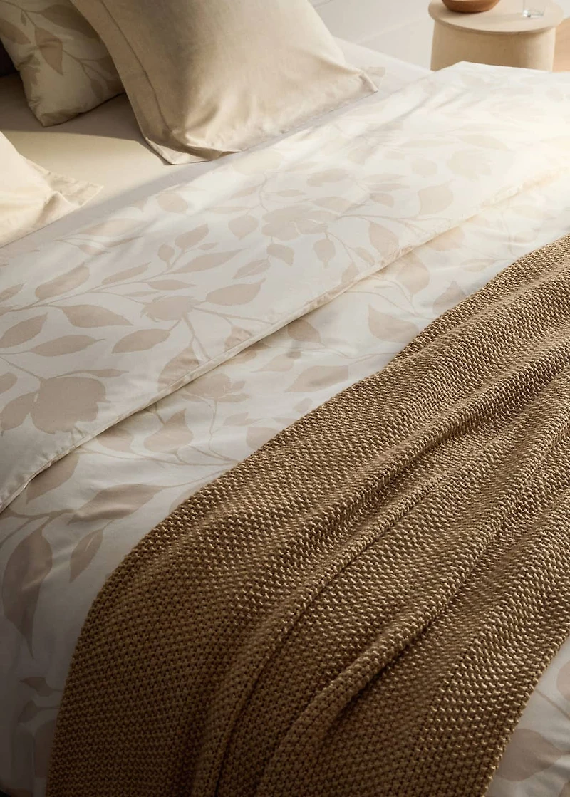 200-thread count percale cotton floral-print duvet cover for / cm bed