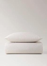 Percale cotton fine-striped children's duvet cover for 135/140 cm bed