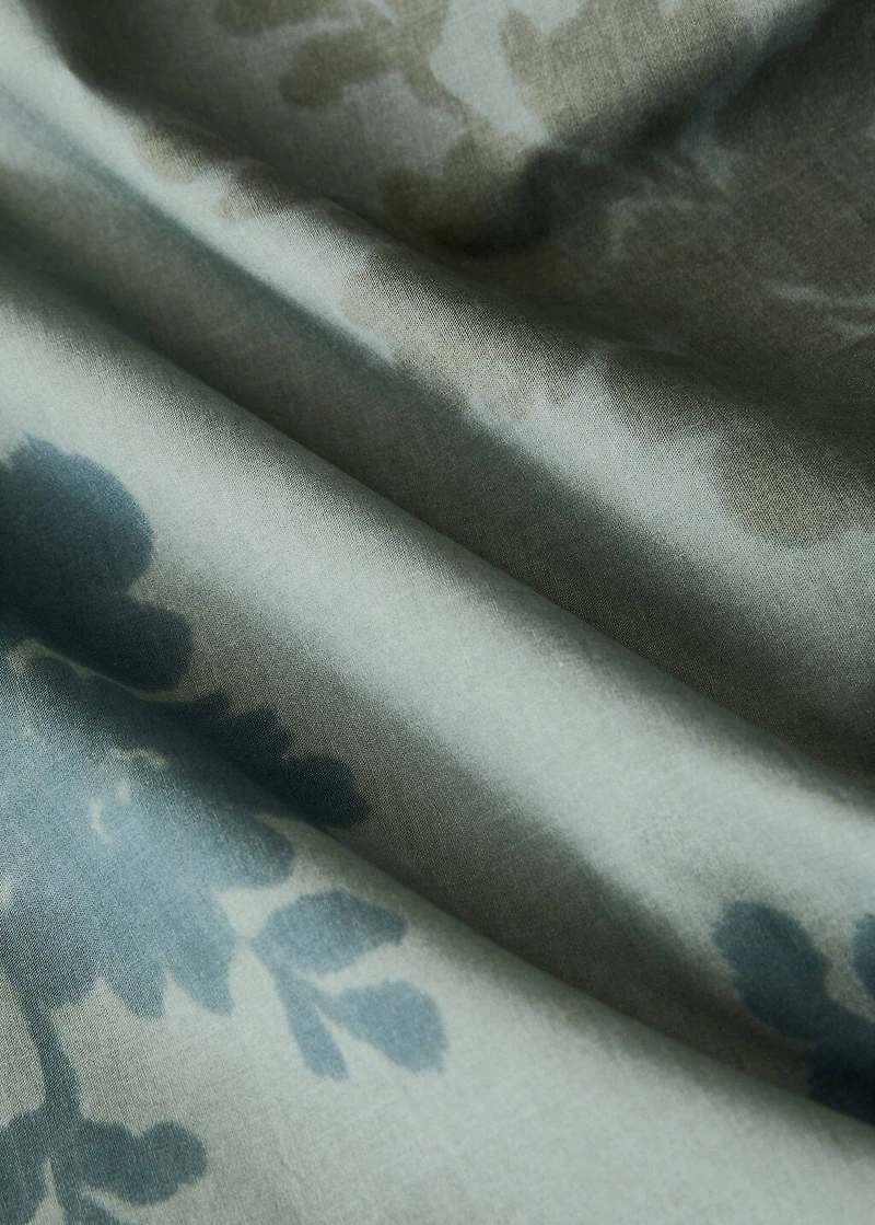200-thread count percale cotton duvet cover with blurred floral print for cm bed
