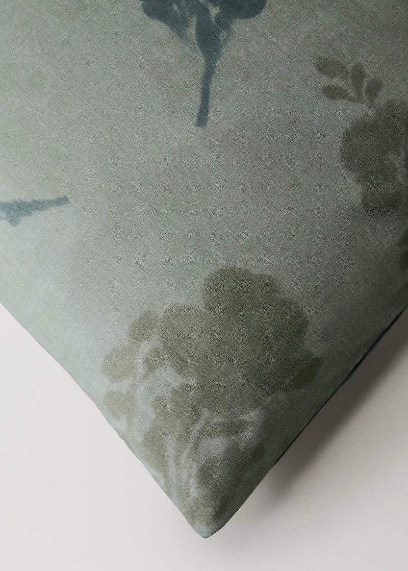 200-thread count percale cotton duvet cover with blurred floral print for cm bed