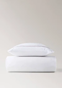 Children's cotton linen duvet cover with embroidered hedgehogs, 90 cm bed