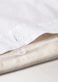 Children's cotton linen duvet cover with embroidered hedgehogs, 90 cm bed