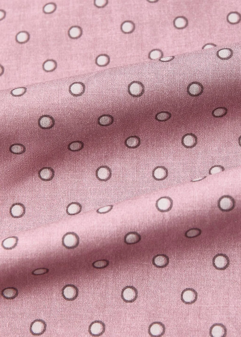 Reversible cotton polka-dot duvet cover for 90 cm bed