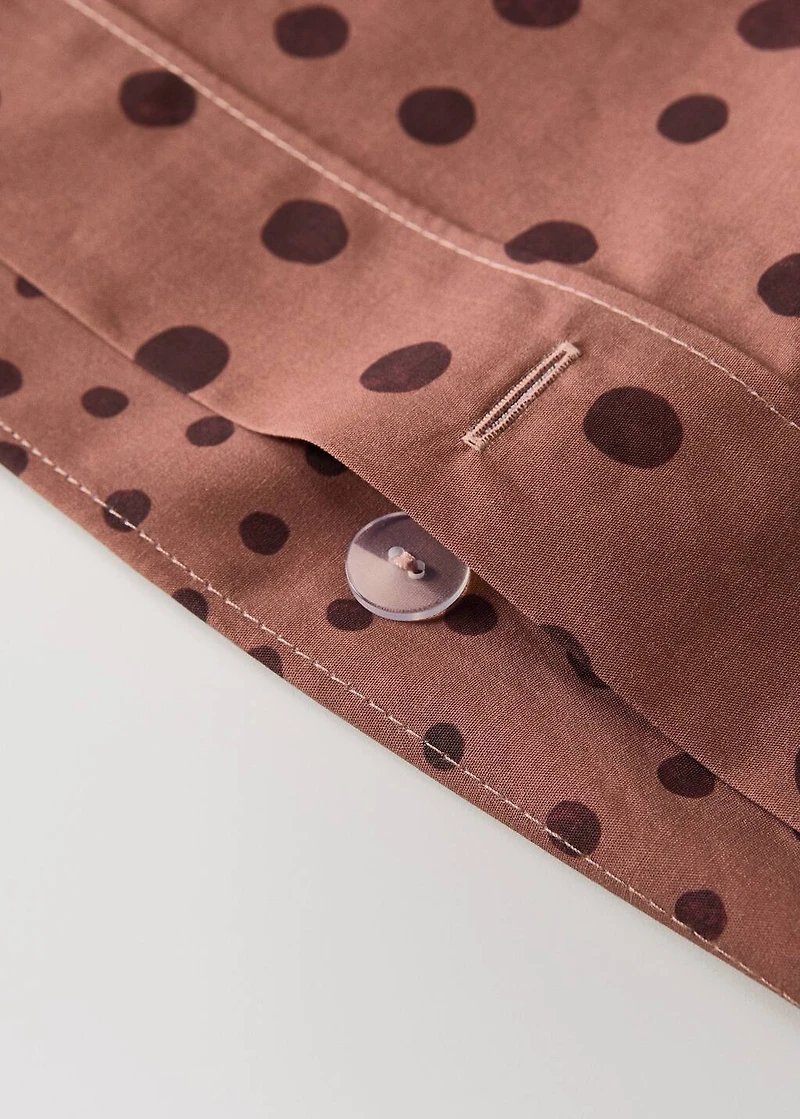200-thread count percale cotton duvet cover with polka-dot print for 180/200 cm bed