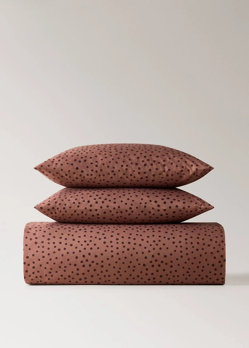 200-thread count percale cotton duvet cover with polka-dot print for 180/200 cm bed