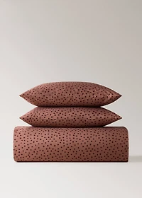 200-thread count percale cotton duvet cover with polka-dot print for 180/200 cm bed