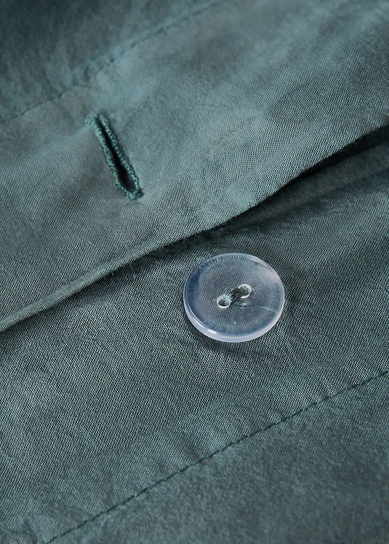 Washed-cotton duvet cover for 180/200 cm bed