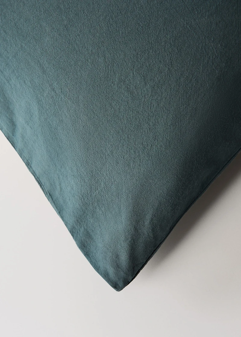 Washed-cotton duvet cover for 180/200 cm bed