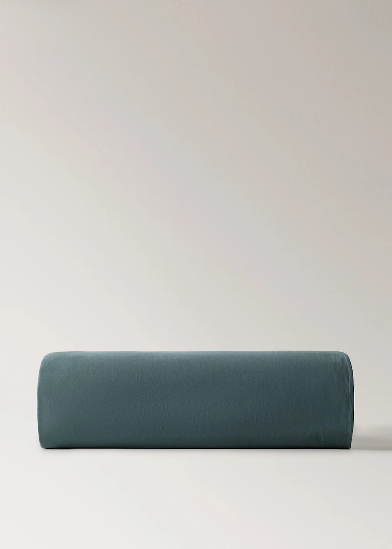 Washed-cotton duvet cover for 90 cm bed