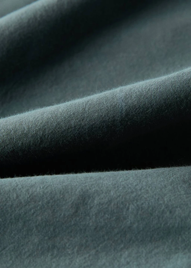 Washed-cotton duvet cover for 90 cm bed