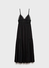 Long dress with lace details