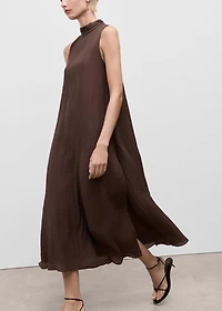 Halter-neck lyocell dress