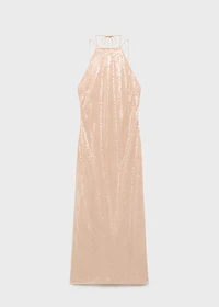 Sequined halter neck dress