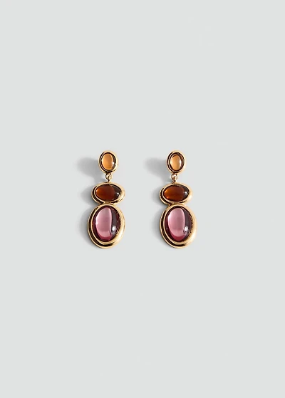 Mixed pendant earrings