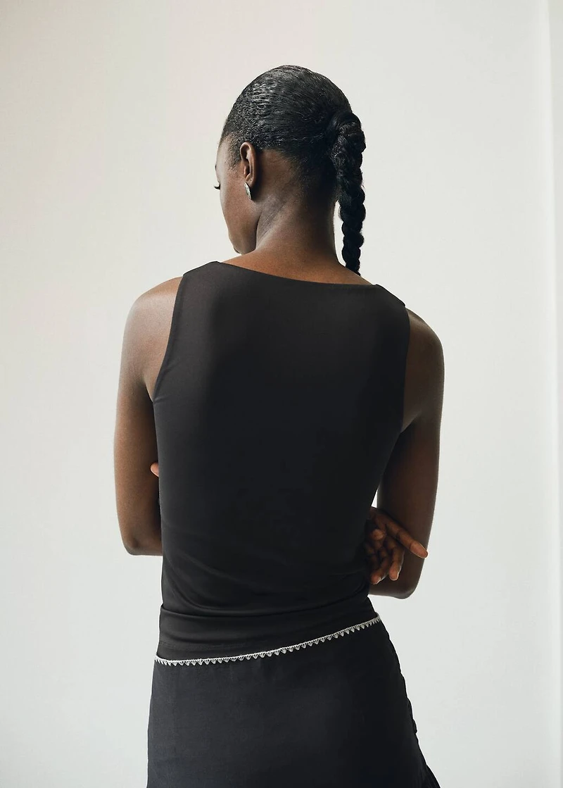 Plain strapless top