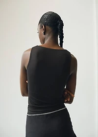 Plain strapless top