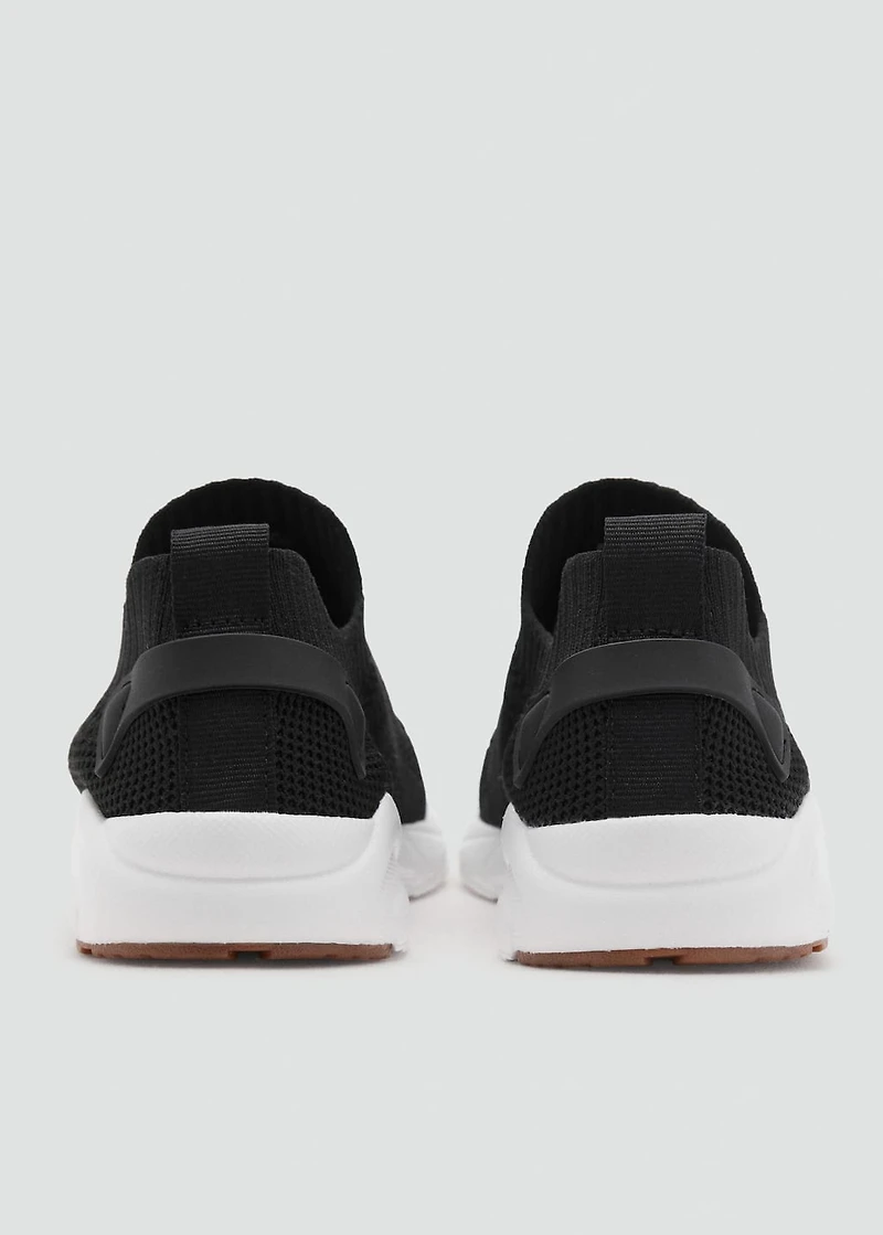 Elastic panel sneakers