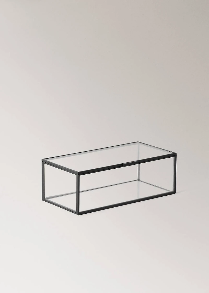 Small jewelry box with metal profile