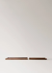 Medium solid wood decorative tray