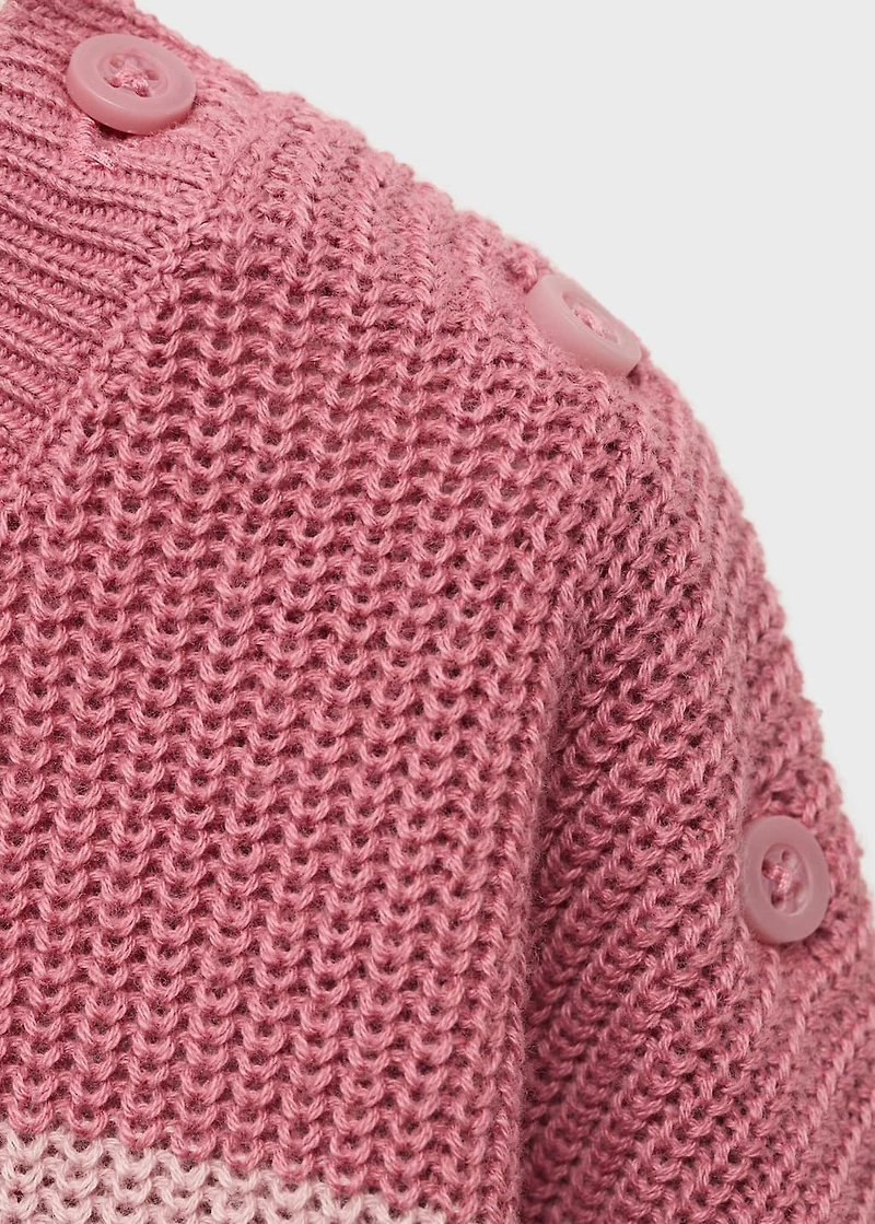 Buttons detail knit sweater